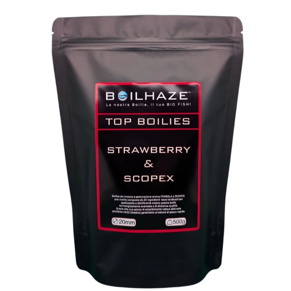 BOILHAZE strawberry & scopex 20mm.